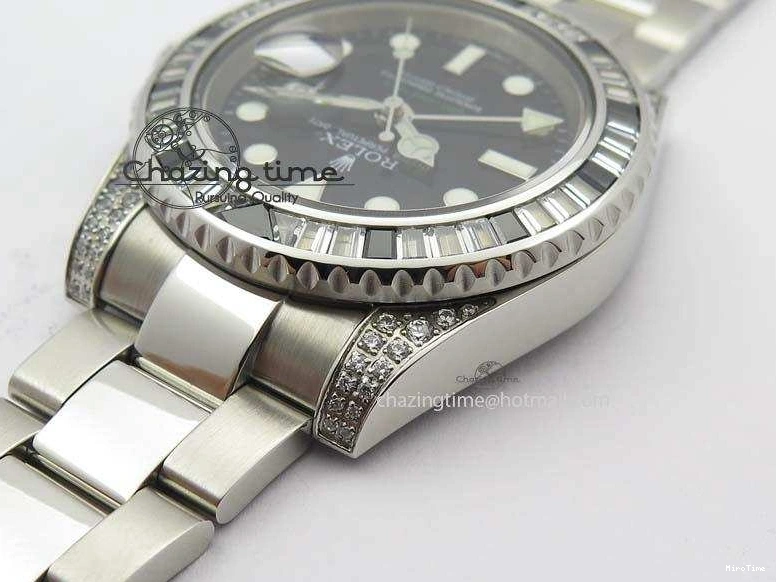 MiroTime 0405 GMT-Master II 116759 SS Bp-Maker Black Ruby Crystal Black Dial On SS Bracelet A UrbanChic 3767